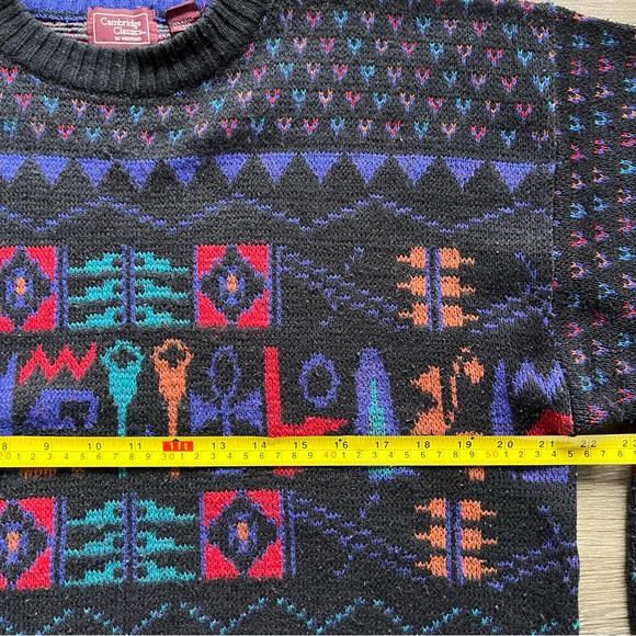 Vintage Cambridge Classics by Mervyn's Wool Blend Fair Isle Sweater Men's size L - Picture 8 of 9